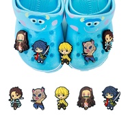 น่ารักการ์ตูนญี่ปุ่นอะนิเมะ Demon Slayer Charms สำหรับ Crocs และ Pins ตกแต่ง