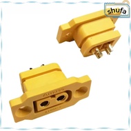 SHUFA 5pcs XT60E Connector, Mountable Plastic XT60E Male Plug,  RC Drone Accessories FPV Racing Fixe