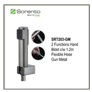 Sorento SRT203-GM 2 Functions Hand Bidet c/w 1.2m Flexible Hose- Gun Metal