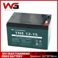 Ebike Battery 12V 15ah 1 pc.  Maintenance Free AGM GEL Battery Compatible with 12v 12ah 6-DZF-12