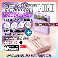 SG READY STOCK Mini Fast Charging Power Bank 20000mAh 4 in 1 Portable Powerbank 充电宝