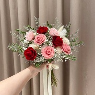 浪漫紅新娘捧花 永生花捧花 捧花 訂婚捧花 登記捧花 結婚捧花