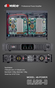 48-POWER POWER AMPLIFIER DBVOICE ORIGINAL / POWER CLASS D / 48POWER DBVOICE / 48 POWER DBVOICE