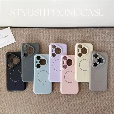 For Magsafe Liquid Silicone Phone Cases For Huawei Pura 70 80 Ultra P60 P50 P40 Pro Plus Case Magnet