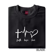 FAITH HOPE LOVE minimalist tshirt unisex