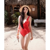 [GIVE 3D STONE STICKER] V-neck Body Suit made of 4-way stretch elastic material | Freesize 65kg | By