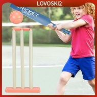[LovoskiacMY] Kids Cricket Set, Outdoor Sports Game Indoor Play Garden Cricket Set, Cricket Bat And 