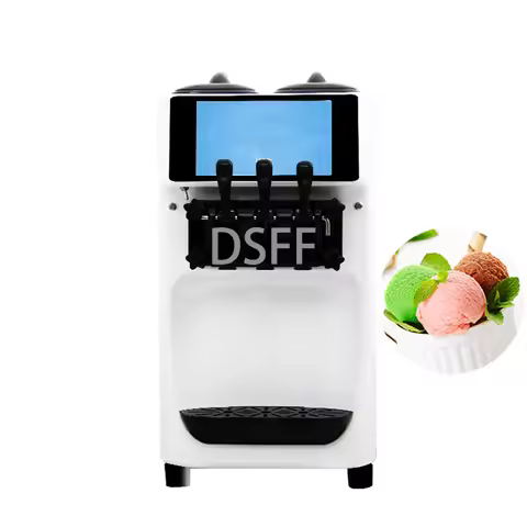 New One Click Thawing Ice Cream Machine Single Flavor Commercial Lcd Panel Frozen Yogurt Machine