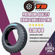 eless Ebike Tire 3X10 2.75X10 10X2.5 14X2.5 16X2.5 16X3 3X8 100/90-8 No Free Bent Air Vae (Pito)