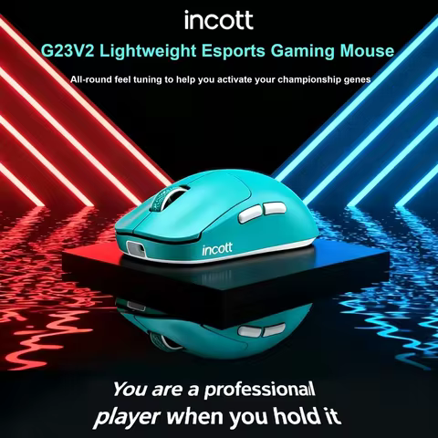 Incott G23 V2 SE/Pro PAW3395 47g 8K Tri-Mode Wireless Gaming Mouse Ultra Lightweight Hot-Swappable E