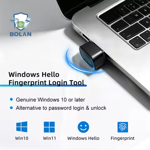 Bland FP300J Mini Metal Fingerprint Sensor USB Biometric Reader Fingerprint Authentication Windows H