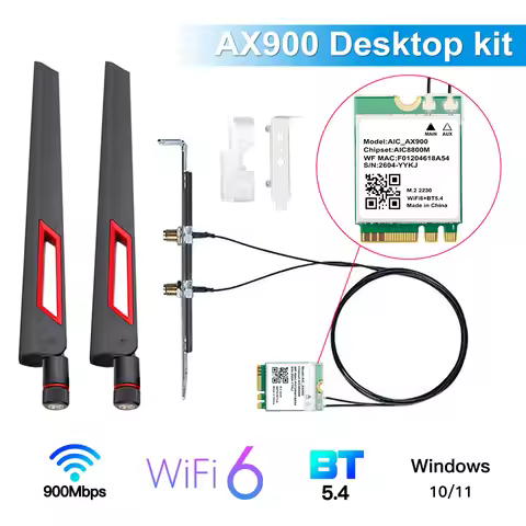 fenvi WiFi 6 AX900 M.2 Network Card Bluetooth 5.4 Wireless WiFi6 Adapter 900Mbps 802.11ax WiFi6 with