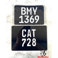 No Plate Motor singapore Design Depan Sticket Belakang 2D Number Plate Motor singapore Design