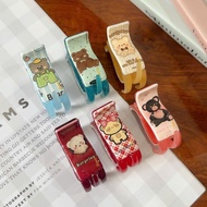Honey Women's Hairpin 3 Teeth Cute Bear Shape Hairpin Hair Clip Cute Mini Plastic Hairpin Keeps Hair