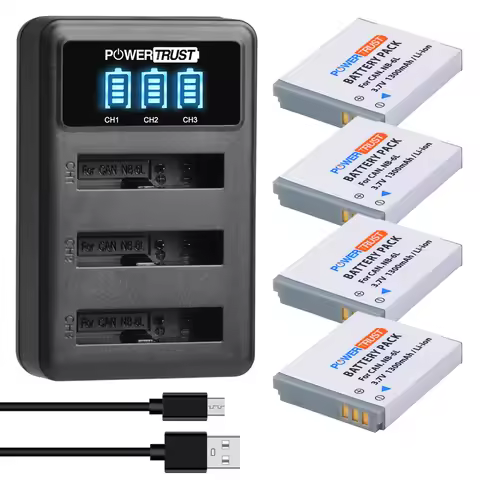 NB-6L NB-6LH Battery and USB Charger for Canon Powershot S120 SX510 HS SX280 HS SX500 is SX700 D20 S