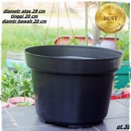 pot bunga plastik ukuran 30 cm isi 12 pcs(satu lusin) Non COD