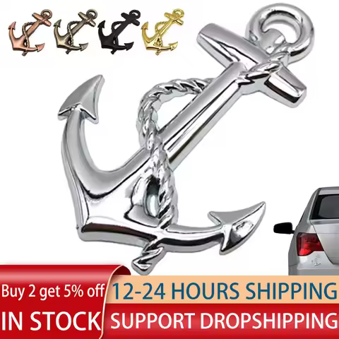 Anchor Car Emblem Car Body Bumper Decorative Stickers Marine Emblem Store Decoration Car Body Bumper