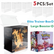 ETB &amp; Booster Pokemon Clear Plastic Box | Pokemon Acrylic Display Case(Magnetic Lid) | Trainer Box Elite Trainer Display Case Box