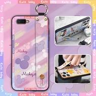 ring Lanyard Phone Case For OPPO K1/AX7 Pro/R17 NEO/R15X/Reno A protective Wrist Strap Durable Silicone Cute Soft case