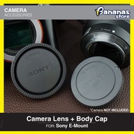 Camera Body + Rear Lens Cap Kit Mirrorless E Mount Protective Cover For Sony E-Mount