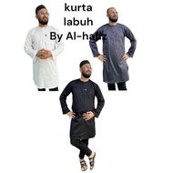 Kurta Labuh Lelaki Dewasa Teluk Belanga Kurta Panjang Kain Cotton by Al Hafiz