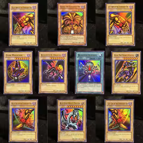 Yu-Gi-Oh Holo Card Legend of Blue Eyes White Dragon(LOB) Exodia the Forbidden One/Monster Reborn/Dar