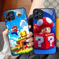 NC-88 Super Mario Game Glass Case For Realme C53 C31 C35 GT 6 Narzo N53 50A Prime