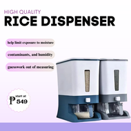 12KG Rice Dispenser Storage Automatic Graduated Plastic Sealed Rice Bucket Storage Box Grain Dispens