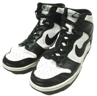二手 Nike Dunk Hi Retro 運動鞋 (DD1399-105)，白色/黑色和全橙色，美國尺寸 10 (28cm)。