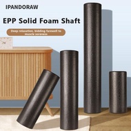 IPANDORAW EPP Yoga Foam Roller, Black Solid Foam Shaft Yoga Column, Simple High-Density Foam Portabl
