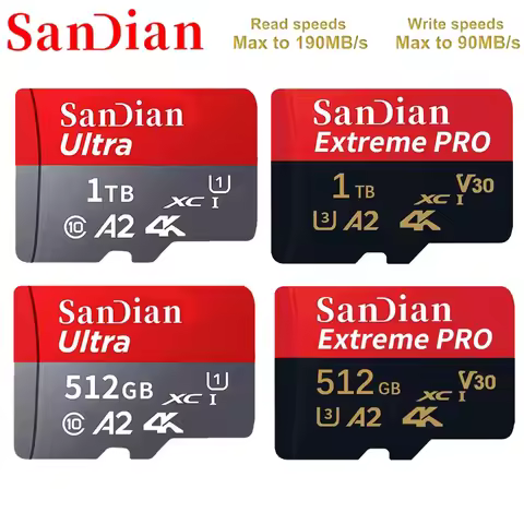 Micro TF SD 512GB 256GB 128GB 64GB Memory Card SD Card U3 V30 for FPV Drone Racing Quadcopter
