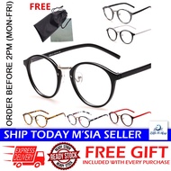 [Little B House] Retro Round Plain Glass Spectacles 复古圆框眼镜 Cermin Mata Bingkai Bulat - SP02