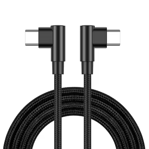 90 Degree Elbow Type-c Cables 3A 60W PD Fast Charging Type C To Type C Male to Male USB Type-C Devic