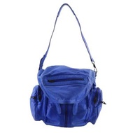 T by ALEXANDER WANG三用肩背包/日用背包，藍色皮革，可斜挎/單肩背，三用，A5 尺寸，按扣閉合，男士 [二手]