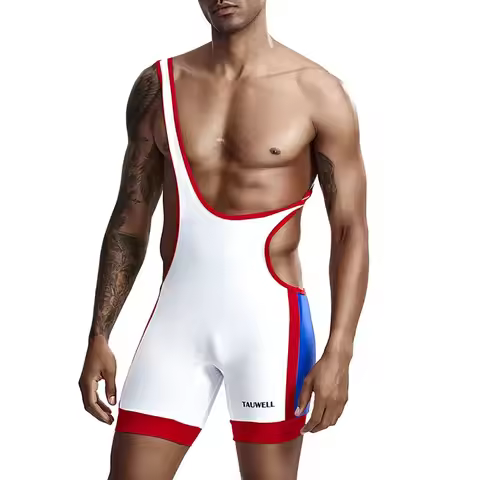 Factory Own Mens Undershirts Bodysuit Wrestling Singlet Fitness Workout Running Vest Bodywear Underw