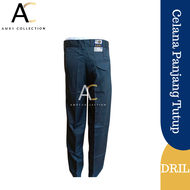 Celana panjang Hitam Formal Celana bahan Pria Model Saku tutup Seragam sekolah SMP SMA Dewasa