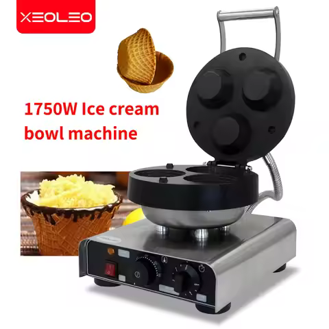 XEOLEO Ice Cream Waffle Cone Maker Machine Ice Cream Bowl Maker Ice Cream Container Crispy Taste Non