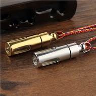 結緣透明嘎烏符管吊墜鈦鋼咒輪 符桶 楞嚴咒經文挂件項鏈可打開舍利