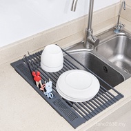 Rack Foldable Dishes Sink Silicone Basket Rack Rack Sink Silicone Drain Kitchen Drain Filter U22P