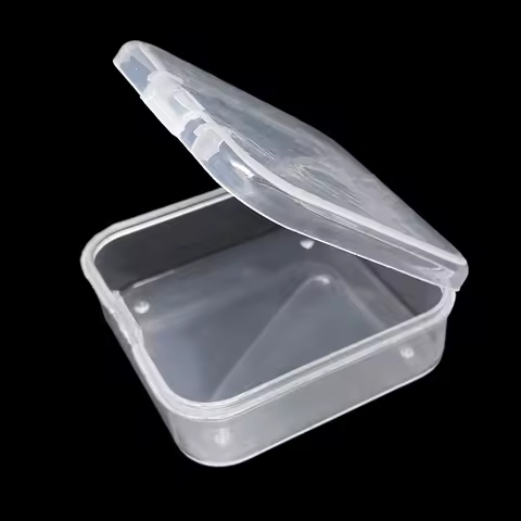 5Size 1/2/3/5Pcs Square Plastic Storage Box Jewelry Container Transparent Square Box Case Container 