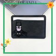 YOLAN Batman ID Card Holder, Cartoon Waterproof Driver License Cover, Classic Hollow Out PU Leather 
