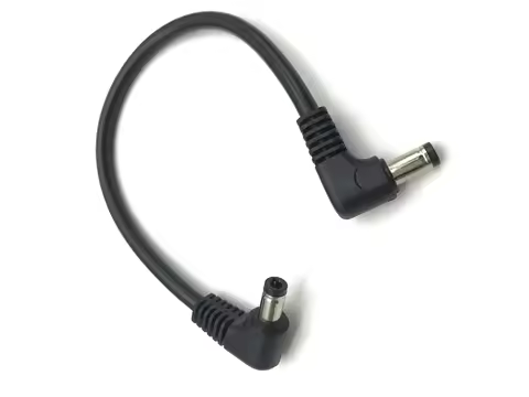 DC Power Plug L-shaped 5.5*2.1mm / 5.5*2.5 male 90 Right Angle Jack male to male with Cord Connector