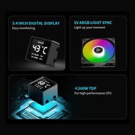 SEGOTEP BEACED 240 ARGB Black (Intel/AMD 240mm Matrix Display ARGB AIO Cooler)
