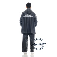 Jas Hujan Motor Jas Hujan Anti Rembes Setelan Celana Pria Wanita Terbaru Cream