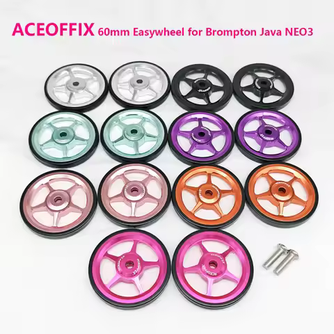 ACEOFFIX 60mm Easy Wheel for Brompton Java NEO3 Super Light Aluminum Alloy Folding Bike Accessory - 