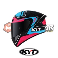 KYT TT Course Overtech Black Pink