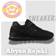 Sepatu Pria NB 574 Encap Full Black Sneakers Olahraga Running Pria Sepatu Sekolah Ukuran 38-44 Free 