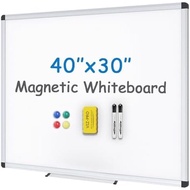 VIZ-PRO Magnetic Dry Erase Board, 36 X 24 Inches, Silver Aluminium Frame