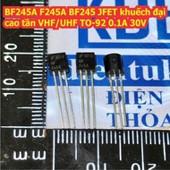 5pcs BF245C F245C BF245 BF245A JFET high frequency amplifier VHF/UHF TO-92 0.1A 30V kde7067