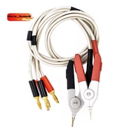 1 pair insulated banana plug clips cable Low Resistance  Clip Probe Leads Test Meter Terminal Kelvin